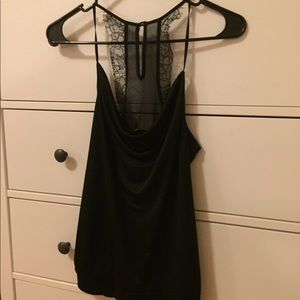 Express Satin Black Top